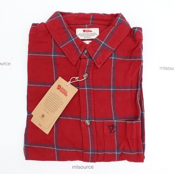 Fjallraven Other - NEW Fjallraven Comfort Ovik Plaid Flannel Shirt 84132-345-560 Red/Navy